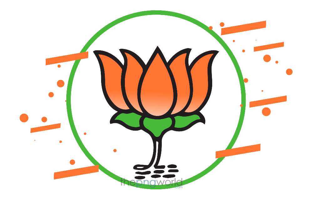 BJP Splash Round Circle Logo Vector PNG bjp,logo,party,narendra modi,government,sangh,rss,india,vector,bharat,sarkar,round,circle,splash